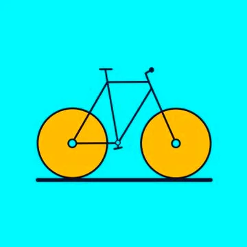 Simple bicycle logo - vector Stock Illustration