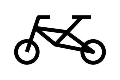 Simple bicycle silhouette icon. Vector. Stock Illustration