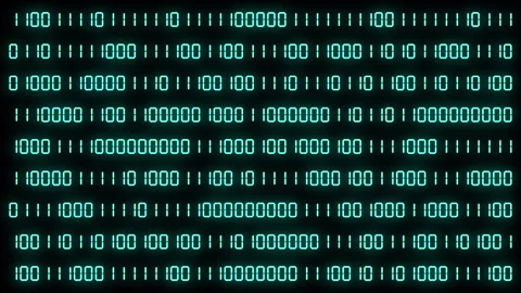 Simple binary code on black background. ... | Stock Video | Pond5