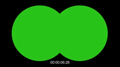 Simple binocular interface with time code or timestamp. green background. 動画素材 252751155