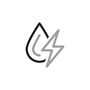 Simple of biofuel electricity vector Line Icon. Icon for renewable energy, gr Stock Illustration