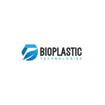 Simple BIOPLASTIC TECHNOLOGY future logo design Stock Illustration