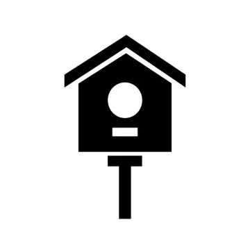 Simple bird house Stock Illustration
