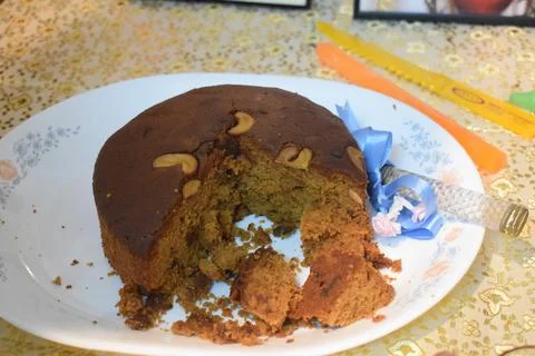 A simple Birthday cake . Stock Photos