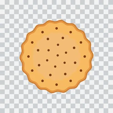Simple biscuit icon on transparent background. Food icon. Vector Illustration 스톡 일러스트