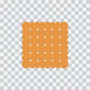 Simple biscuit icon on transparent background. Food icon. Vector Illustration 스톡 일러스트