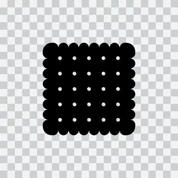 Simple biscuit icon on transparent background. Food icon. Vector Illustration Illustrazione stock