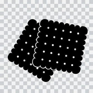 Simple biscuit icon on transparent background. Food icon. Vector Illustration Stock Illustration
