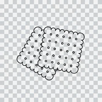 Simple biscuit icon on transparent background. Food icon. Vector Illustration Illustrazione stock