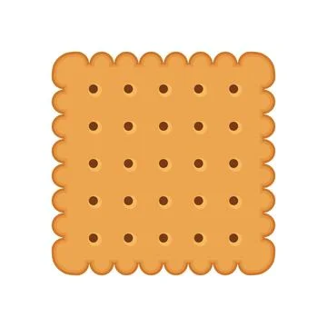 Simple biscuit icon on white background. Food icon. Vector Illustration Illustrazione stock