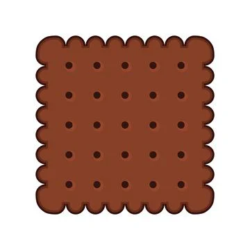 Simple biscuit icon on white background. Food icon. Vector Illustration Illustrazione stock