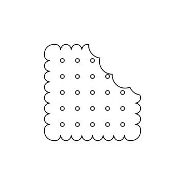Simple biscuit icon on white background. Food icon. Vector Illustration Illustrazione stock