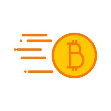 Simple Bitcoin Quick Sending Vector Illustration Graphic Stock Illustration