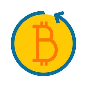 Simple Bitcoin Recycle Vector Illustration Graphic Stock Illustration