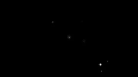 Simple Black And Silver Magic Wand With White Sparkles With Alpha Matte Stock Footage 254661984