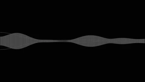 A simple black and white audio visualization effect Stock Footage 219540008