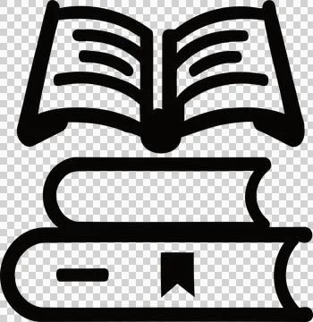 Simple black and white book icon イラスト素材