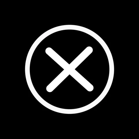 Simple black and white circle cross icon Stock Footage 332042431