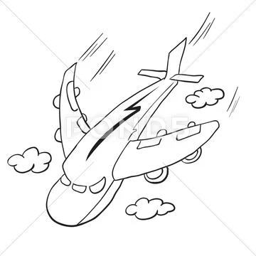 Flying Airplane Hand Drawn Chalk On Stock Vector (Royalty Free) 319493327 |  Shutterstock