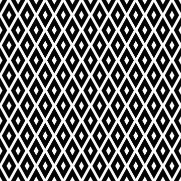 Simple Black and White Geometric Rhombus Pattern Design Stock Illustration