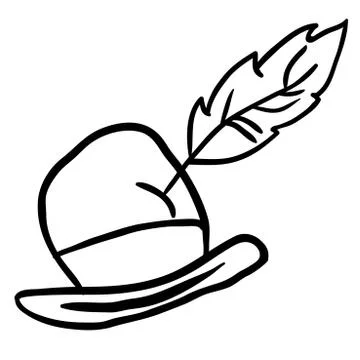Simple black and white hat Stock Illustration