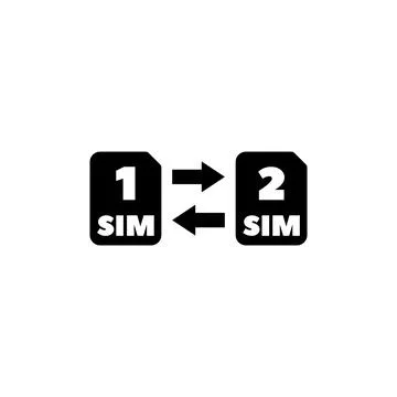 A simple black and white icon depicting the process of switching between tw.. Stock Illustration