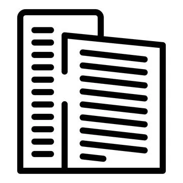 Simple black and white icon of two office buildings standing side by side Ilustración de archivo