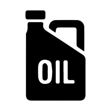 Simple black and white icon of a container of oil. Stock Illustration