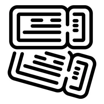 Simple black and white line art illustration of an open book icon, isolated on Stock Illustration
