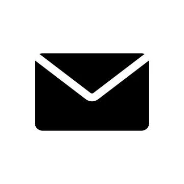 Simple black and white mail icon. Stock Illustration