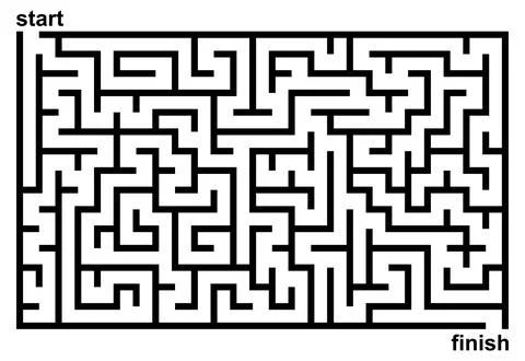 Simple black and white maze. イラスト素材