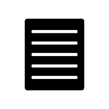 Simple black and white notepad icon. Stock Illustration