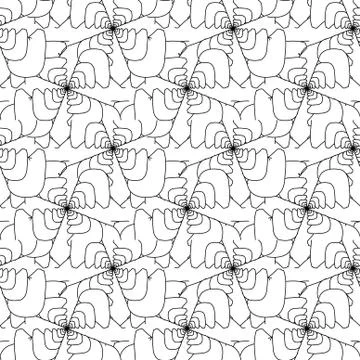 Simple Black And White Seamless Geometric Line Pattern Stock Illustration