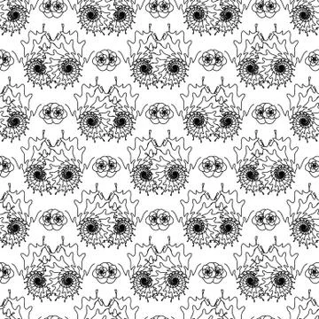 Simple Black And White Seamless Geometric Line Pattern Stock Illustration