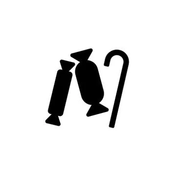 Simple black and white vector candy icons Stock Illustration
