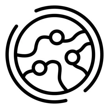 Simple black and white vector icon representing an electronic circuit board Illustrazione stock