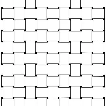 Simple black and white woven square pattern background Stock Illustration