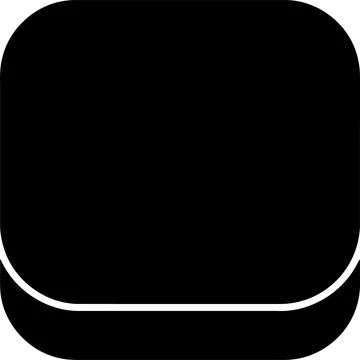 Simple black app icon template illustration with rounded square shape and c.. Stock Illustration
