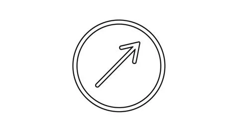 Simple black arrow icon in a circle Stock Illustration