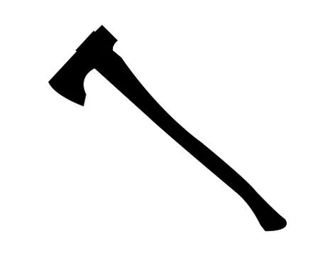 Simple black axe silhouette Stock Illustration