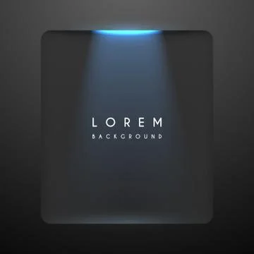 Simple black background with blue backlight Stock Illustration