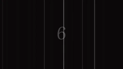 Simple black background with minimalist white number nine design Stock Footage 342207193