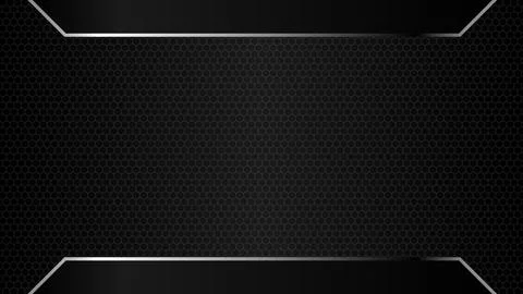 A simple black background with a silver border Stock Illustration