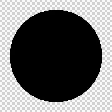 Simple black ball isolated on transparent background. Stock Illustration