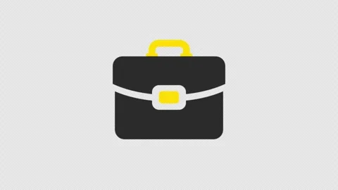 Simple Black Briefcase Icon Animation Design Stock Footage 311608878