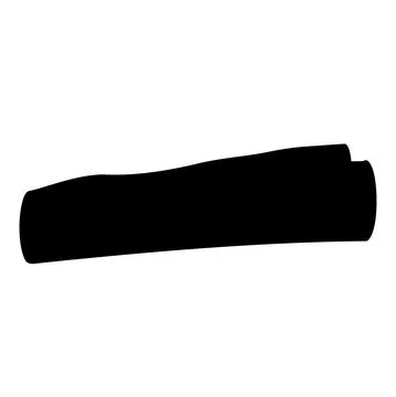 Simple black brush hand-painted painting isolated Stock Illustration