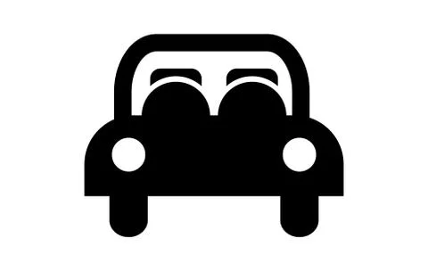Simple black car icon Stock Illustration