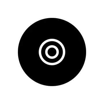 Simple Black Circle with Inner Rings for Minimalist Design or Logo Use Illustration