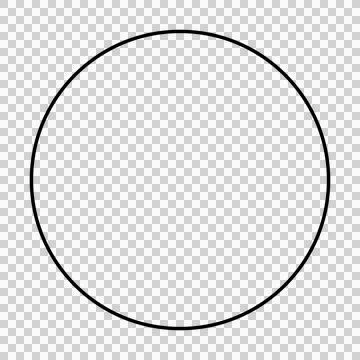 Simple black circle isolated on transparent background. Stock Illustration