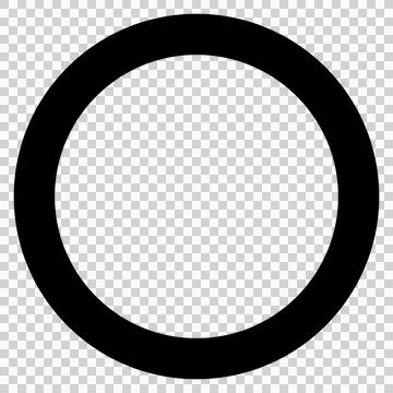 Simple black circle isolated on transparent background. Stock Illustration